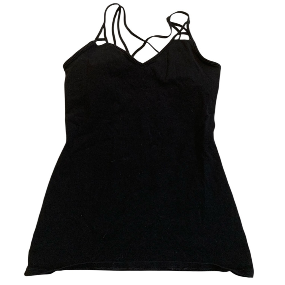 💜 Express Best Loved Bra Cami Stretch Black Criss Cross Straps XS